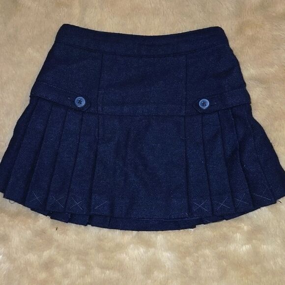 JANIE AND JACK NAVY BLUE WOOL FULLY LINED SKIRT, SIZE 12-18 MONTHS, NWOT - Picture 1 of 8